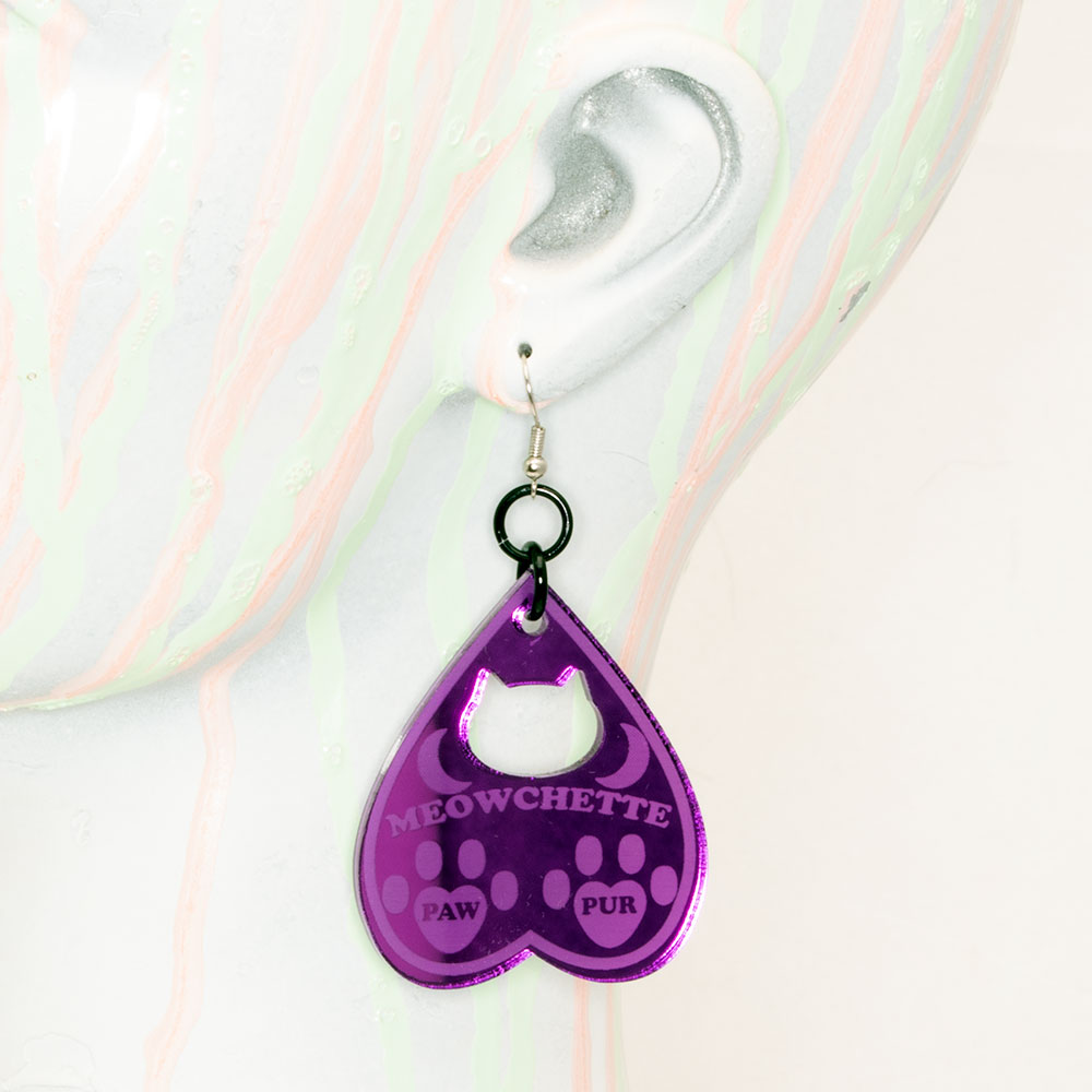 Pawstar halloween Planchette earring