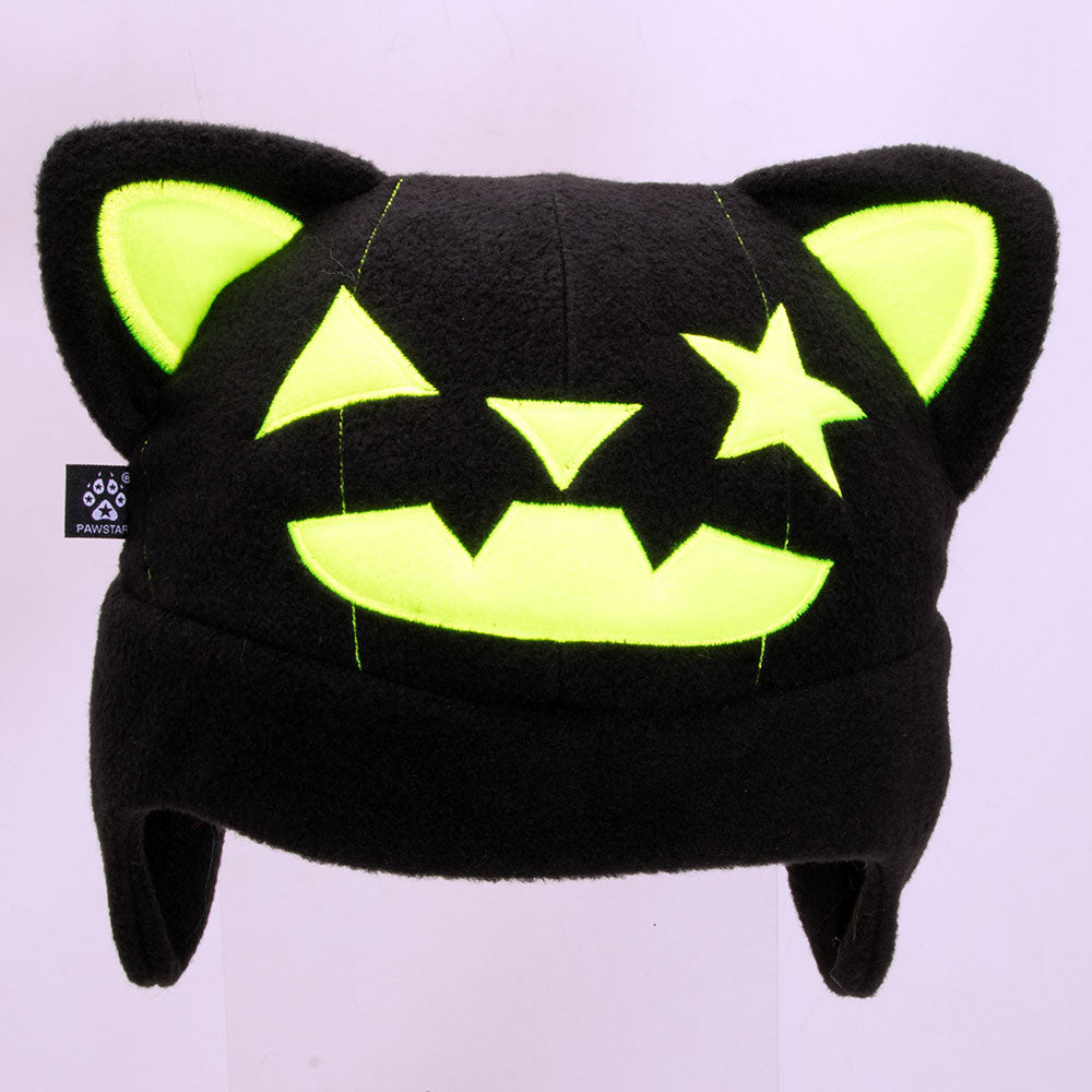 Pawstar Halloween kitty cat pumpkin goth emo scene hat beanie