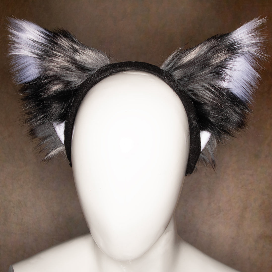 Pawstar Forest Fox ear headband costume in gray