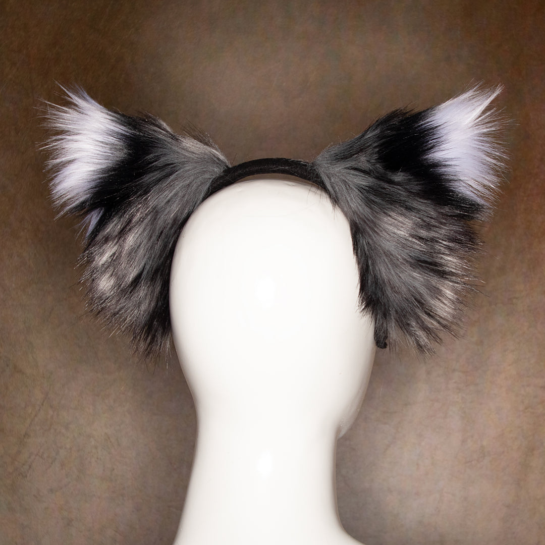 Pawstar Forest Fox ear headband costume in gray