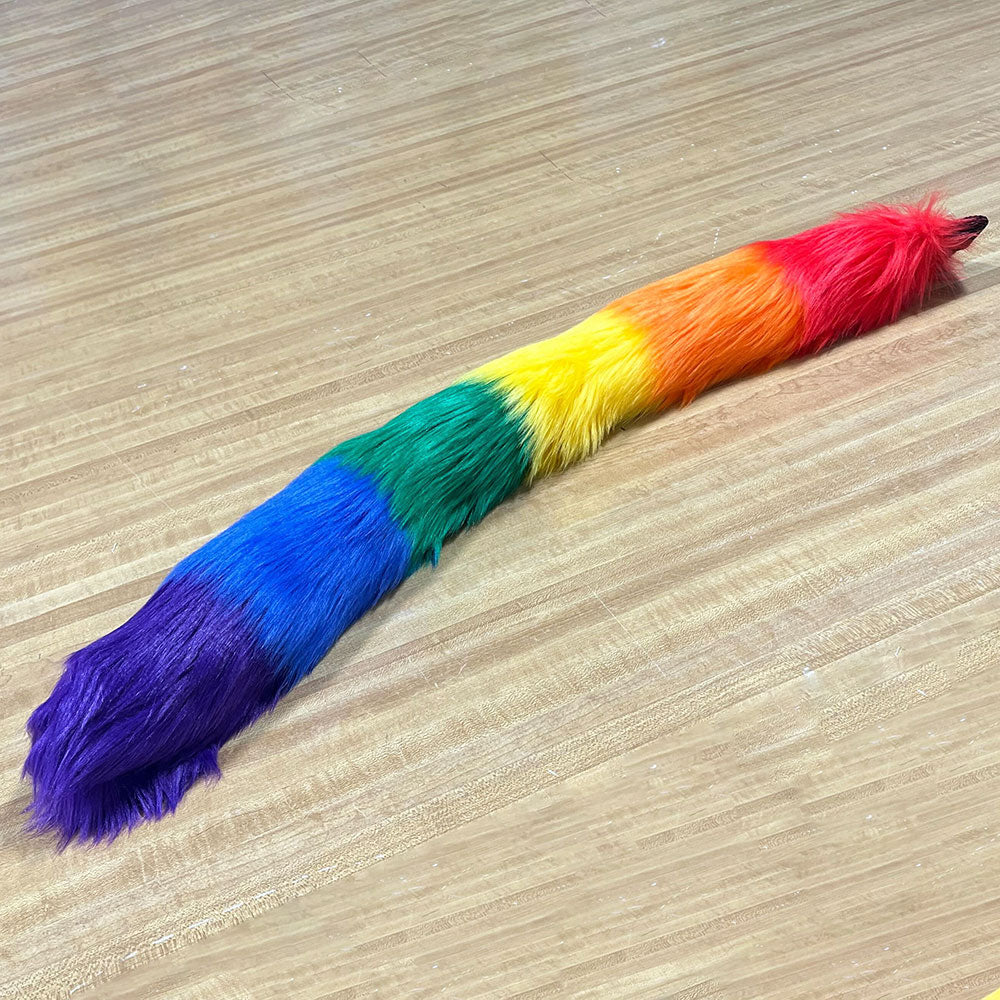 Rainbow Stripe Kitty Tail