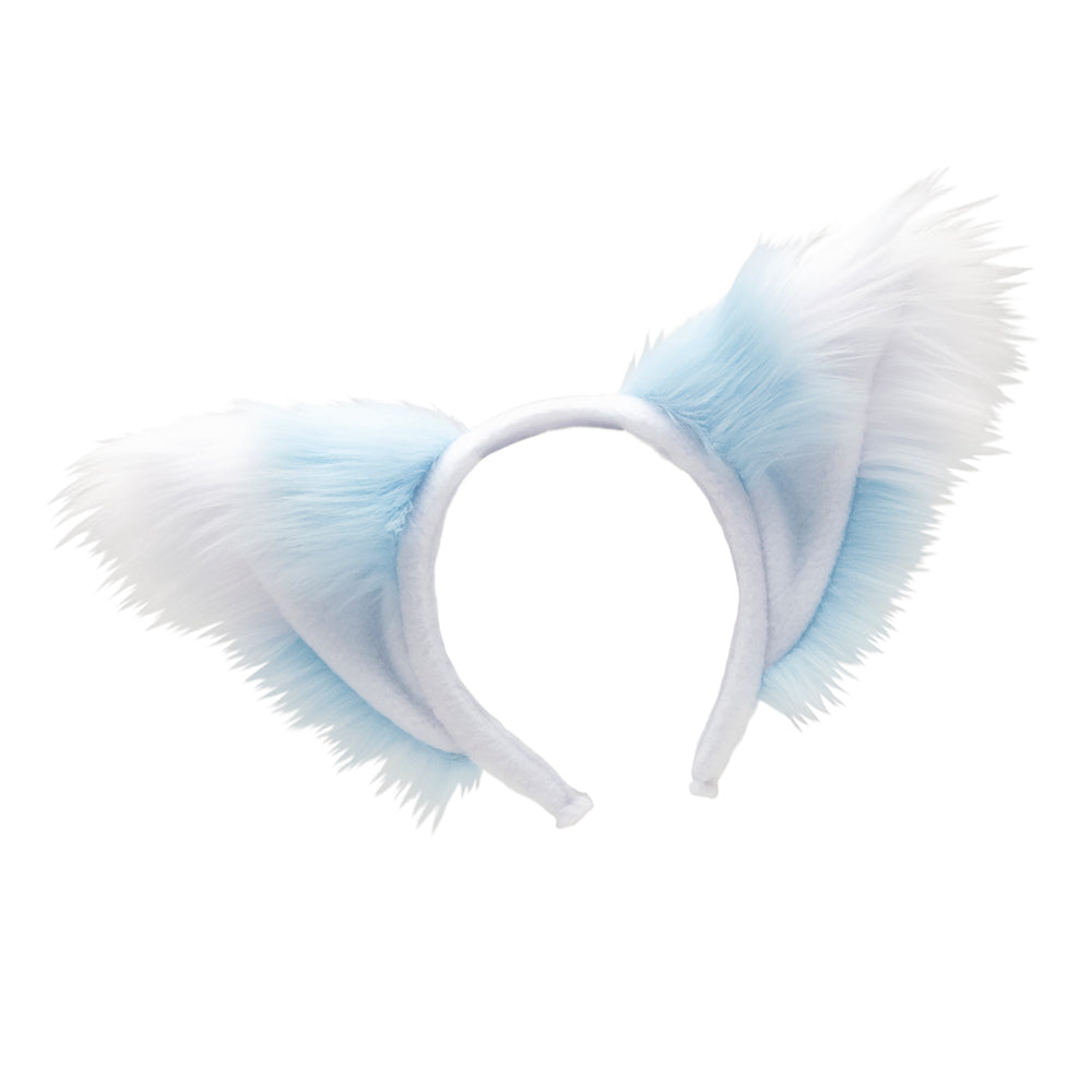 light blue pastel Fox Ears - Pawstar Fox Yip Ear Headband - fox ears headband for costumes, cosplay, fursuit, fashion, therian. Made in the USA since 2003.