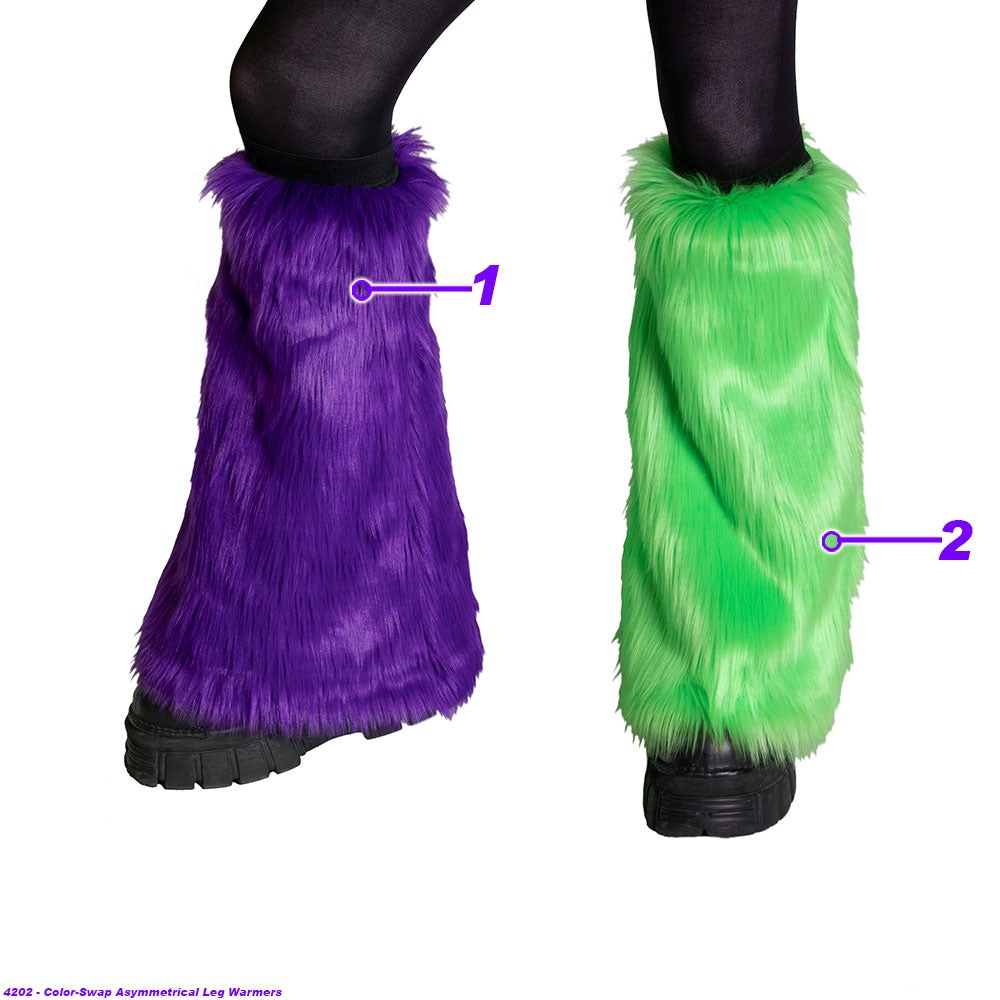 ☆ Color-Swap Asymmetrical Leg Warmers