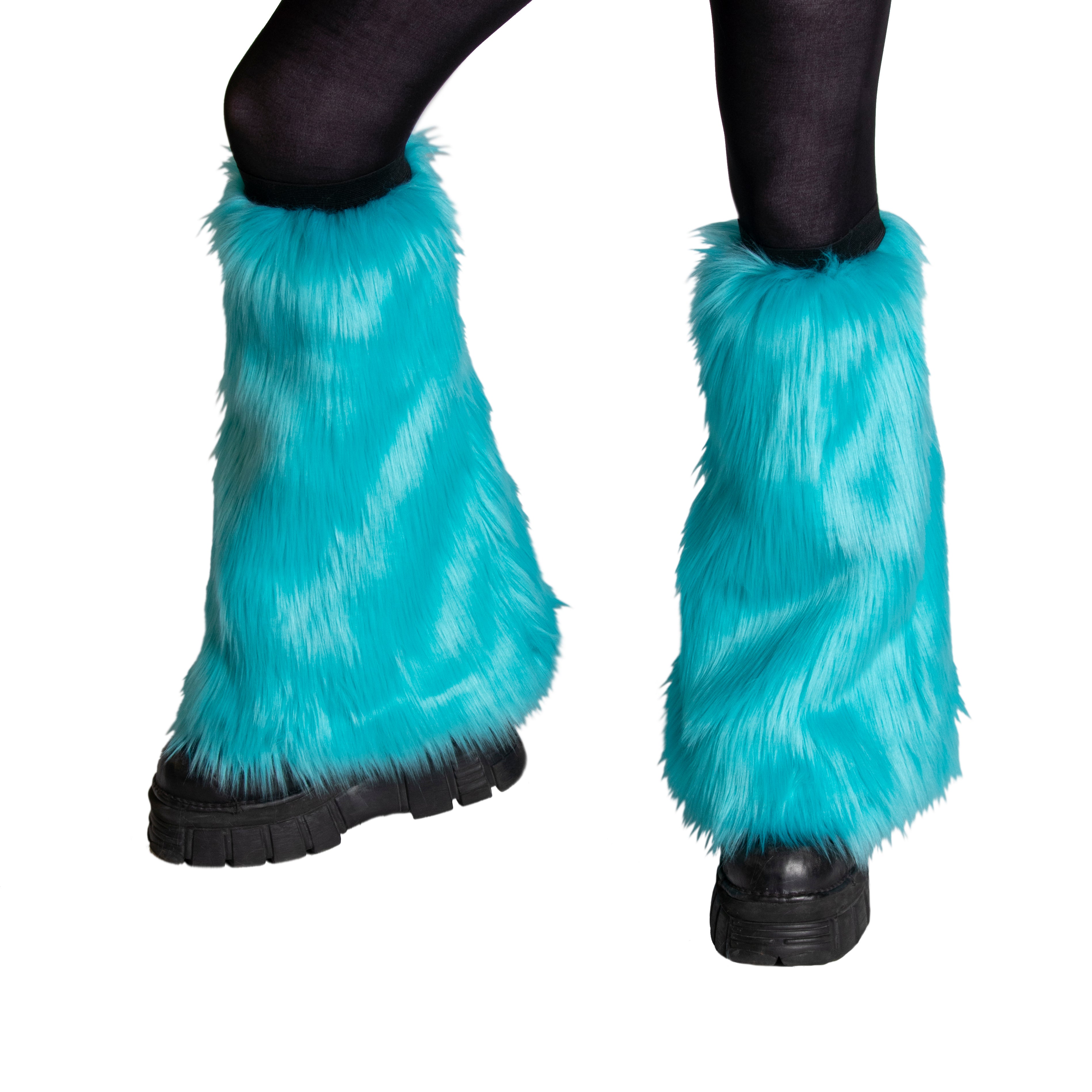 Pawstar STRIPEY Leg Warmers - Faux fur outlets furry dance rave fluffy fluffies stripe costume cosplay 2550