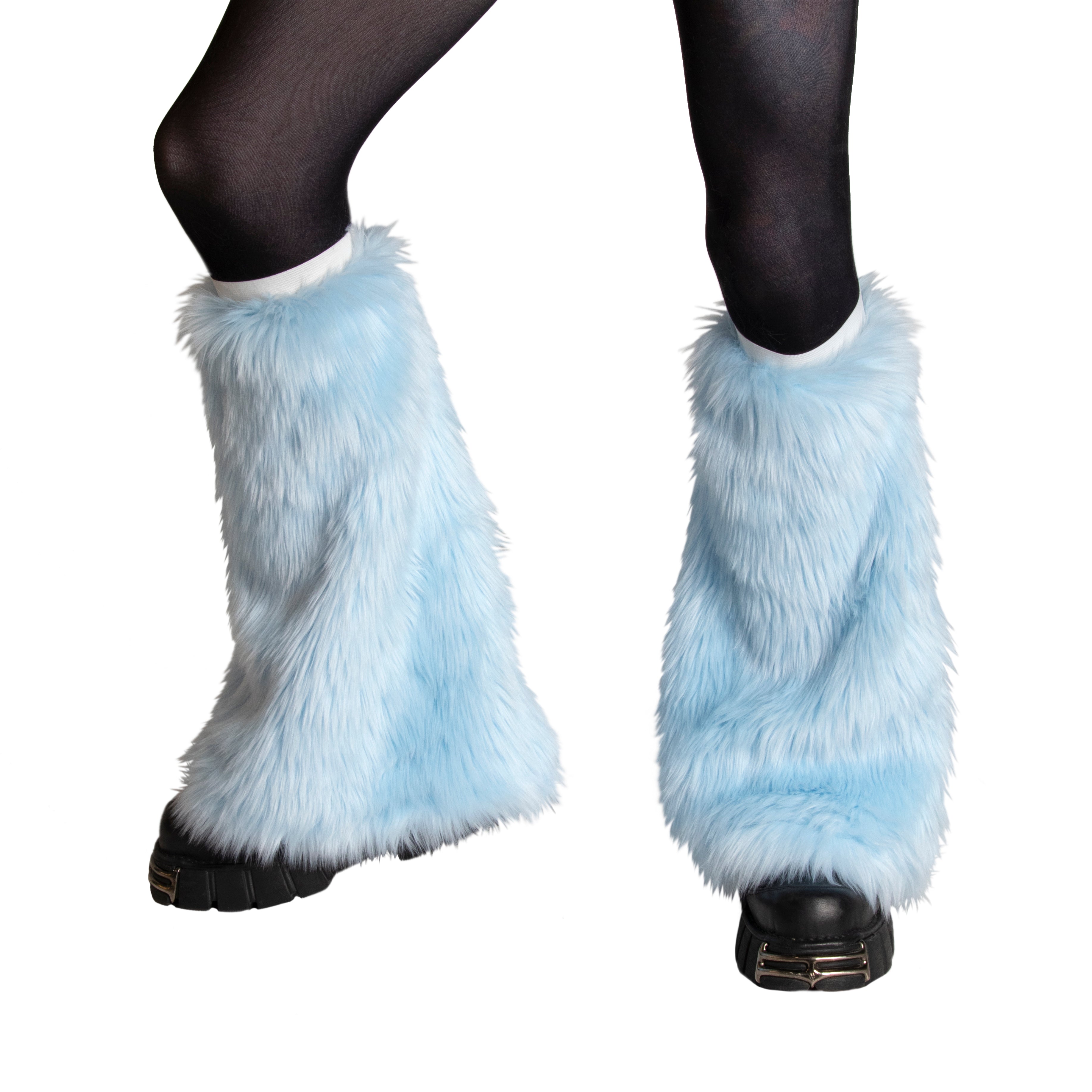 Pawstar Wild Wolf Fur Leg Warmers - Faux natural realistic rave dance fluffy fluffies 2024 costume cosplay furry 2510