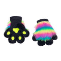 Rainbow Fur PawMitts - Pawstar Pawstar PawMitts cosplay, costume, furry, hand paws, nrain, paw, PawMitts, ship-15, ship-30day