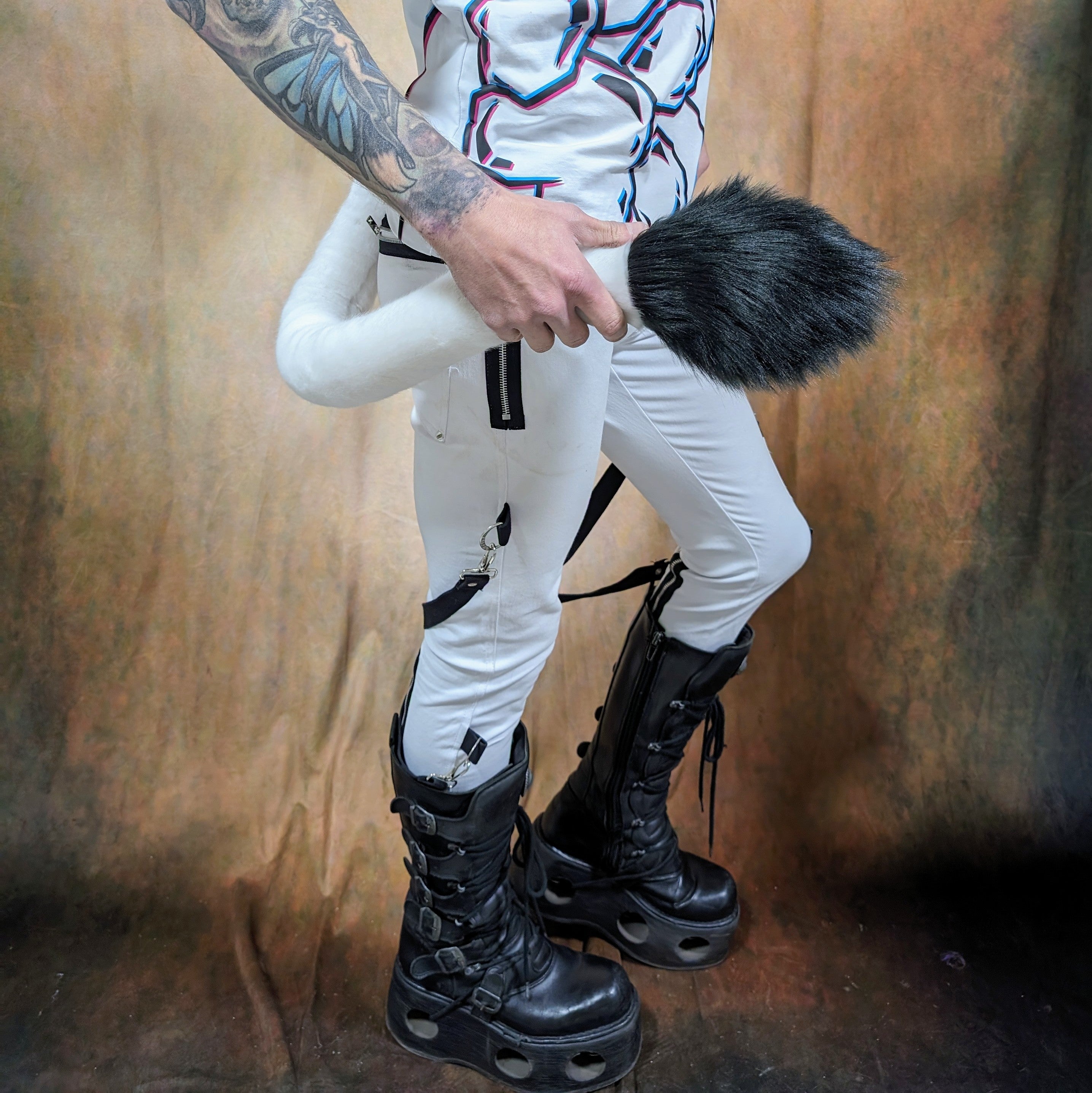 White Lion Tail - Pawstar Pawstar Tails cat, cosplay, costume, Feline, furry, limited, lion, ship-15, ship-15day, tail