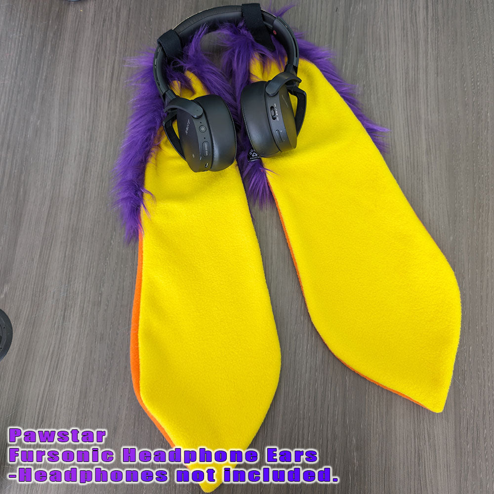 Pawstar Color-Swap Fursonic Bunny Headphone Ears - bunny ear headphone adapters for costumes, cosplay, fursuit, fashion, therian alt 2