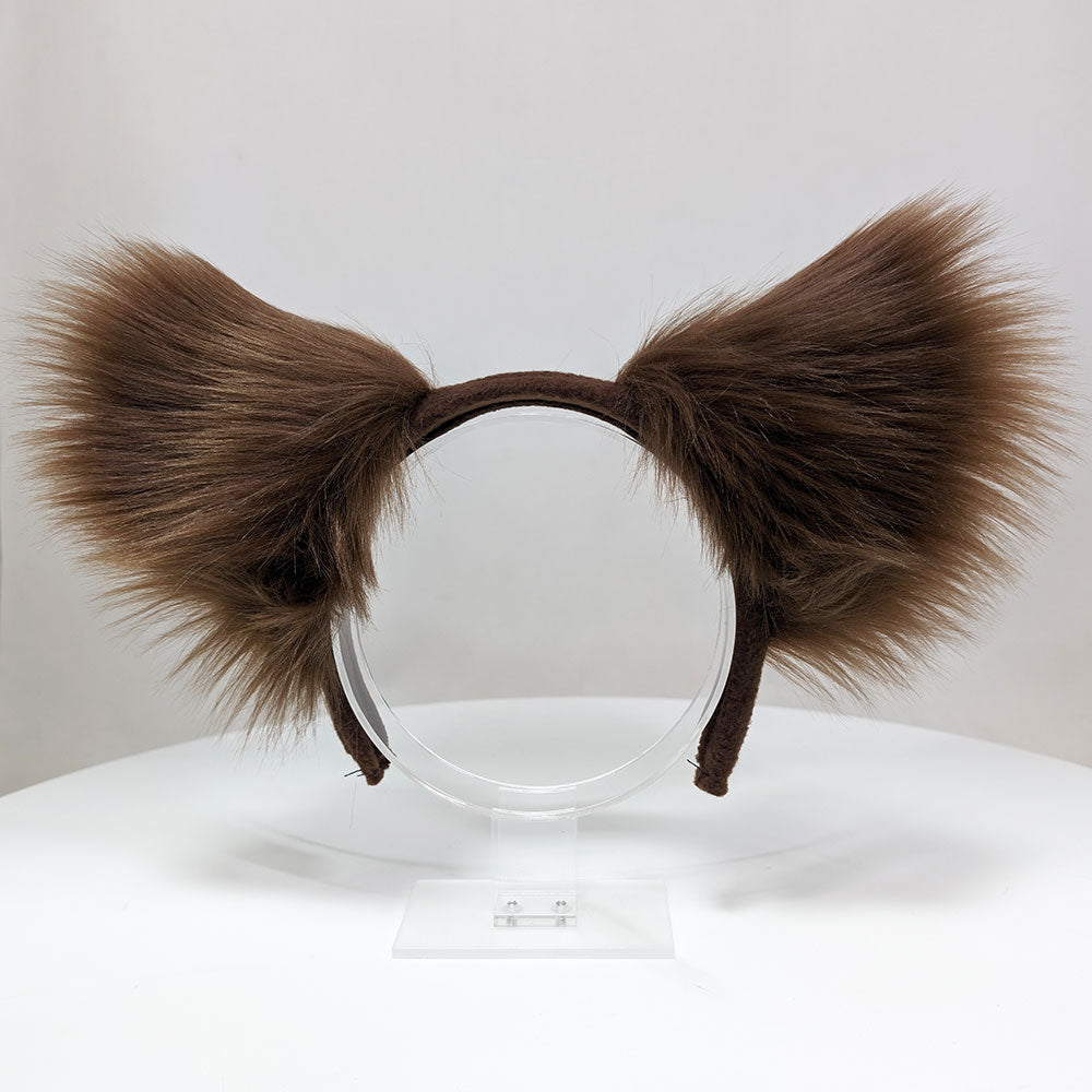 Tanuki Raccoon Ear Headband  for costumes, cosplay, fursuit, fashion, therian back