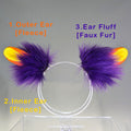 Pawstar Color-Swap Clip-In Bunny Ears Ear Headband - bunny ear headband for costumes, cosplay, fursuit, fashion, therian