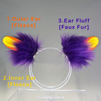 Pawstar Color-Swap Clip-In Bunny Ears Ear Headband - bunny ear headband for costumes, cosplay, fursuit, fashion, therian