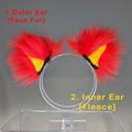 Pawstar Color-Swap Clip In Mew Ears - cat ear hairclips for costumes, cosplay, fursuit, fashion, therian