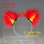 Pawstar Color-Swap Clip In Mew Ears - cat ear hairclips for costumes, cosplay, fursuit, fashion, therian