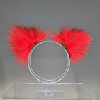 Pawstar Color-Swap Clip In Mew Ears - cat ear hairclips for costumes, cosplay, fursuit, fashion, therian back