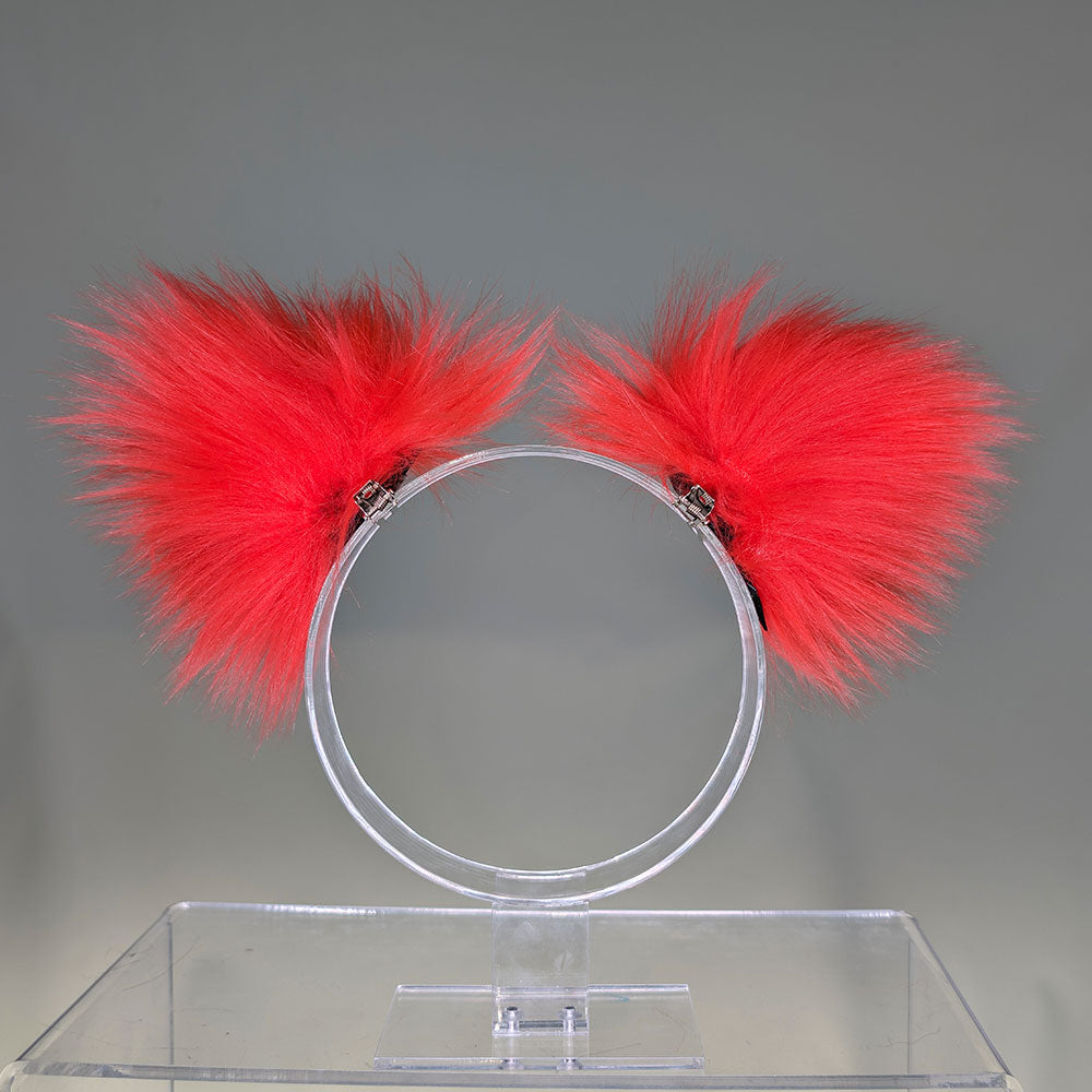 Pawstar Color-Swap Clip In Mew Ears - cat ear hairclips for costumes, cosplay, fursuit, fashion, therian back