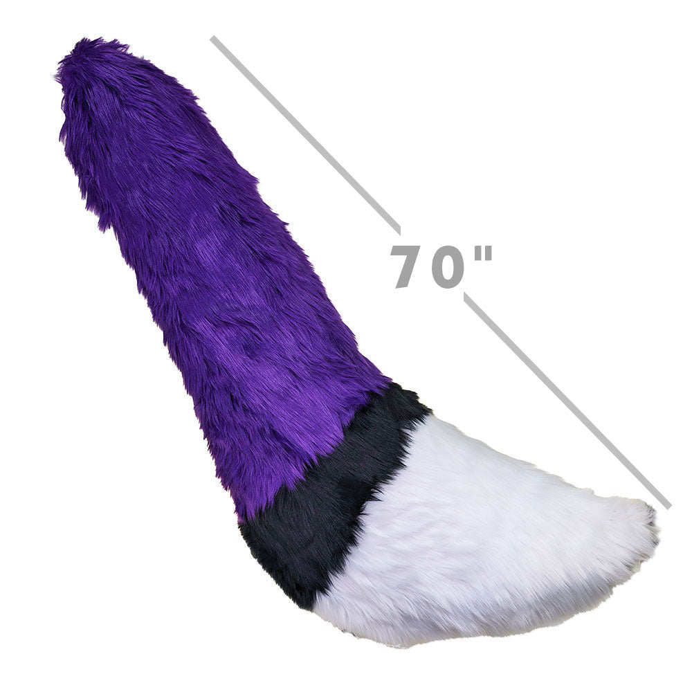 Pawstar mega mega fursuit sized fox tail for cosplay and halloween costume in purple