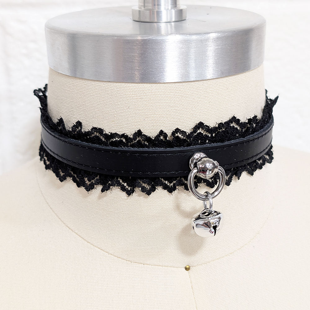 ☆ Color-Swap Mini Kitty Bell Lace Collar