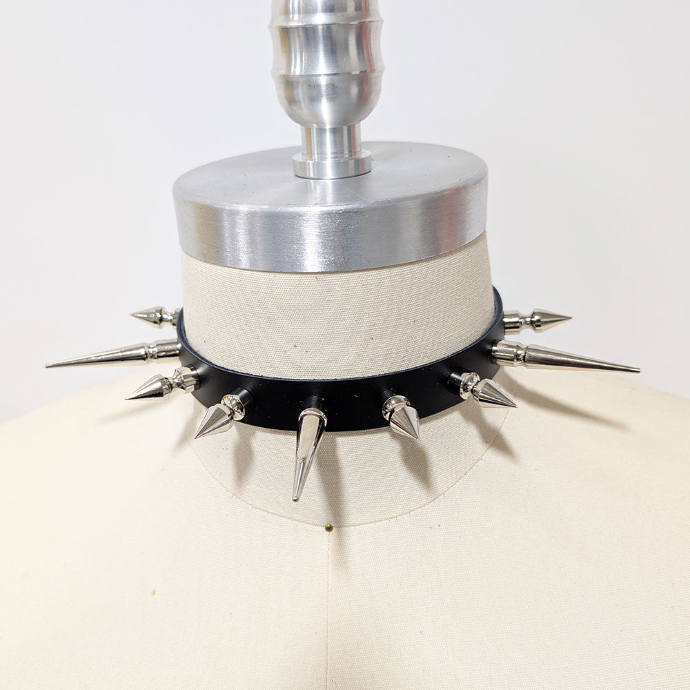Long Spiked Collar