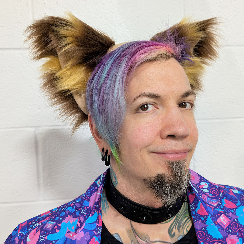 Pawstar Color-Swap Fox Ear+ Headband - fox ear headband for costumes, cosplay, fursuit, fashion, therian model 2