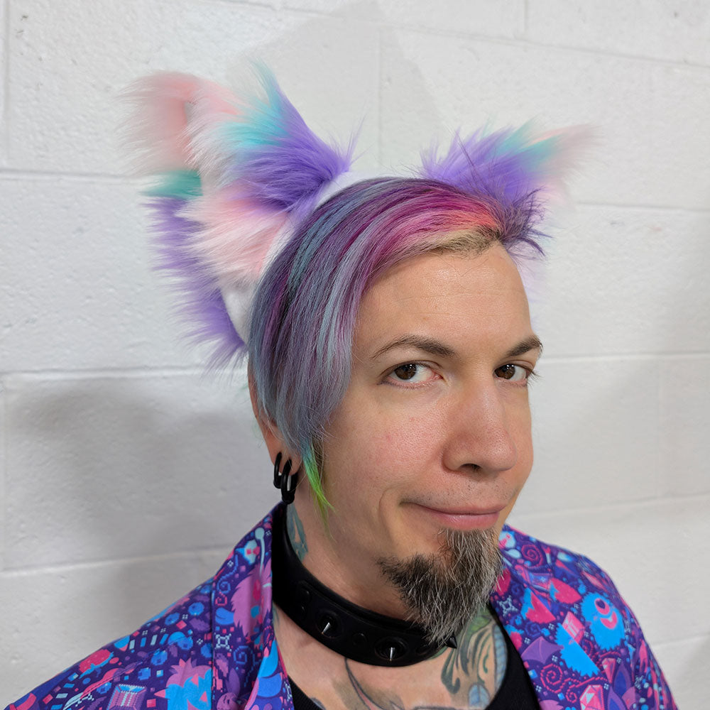 Pawstar Color-Swap Fox Ear+ Headband - fox ear headband for costumes, cosplay, fursuit, fashion, therian model 3