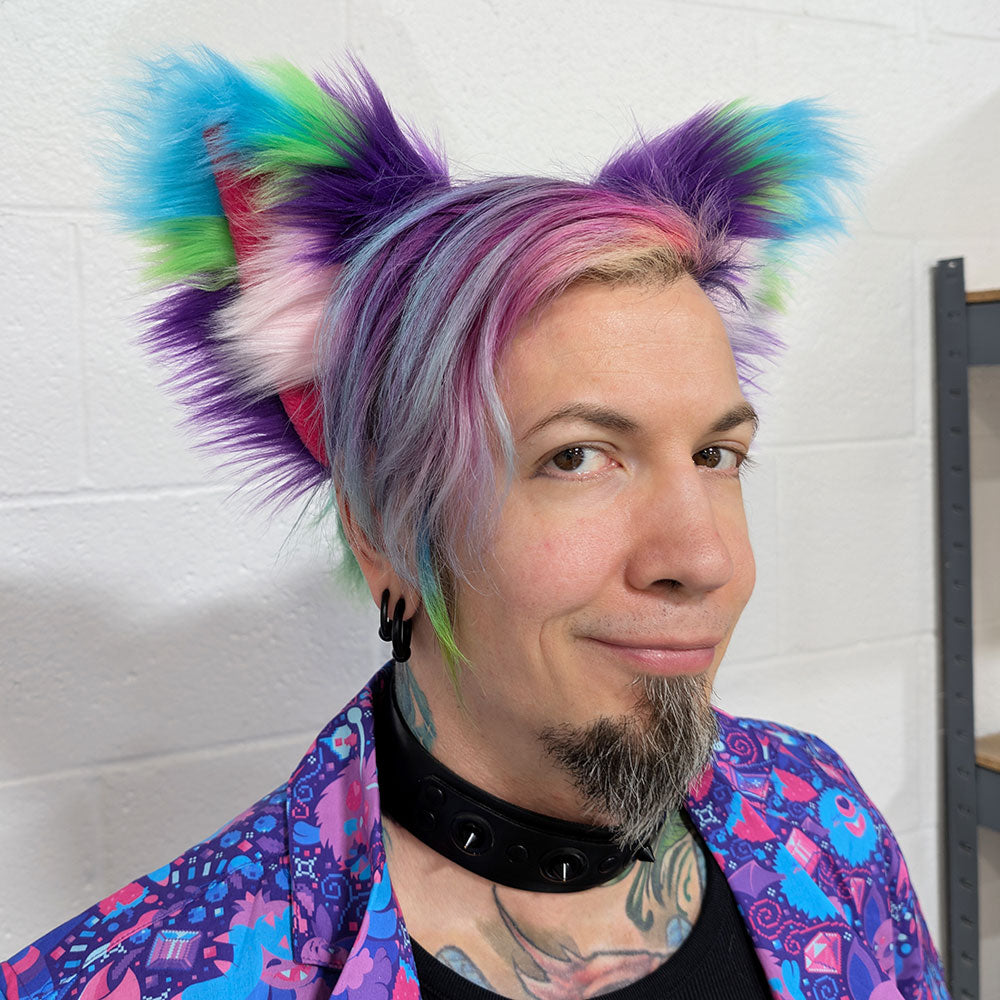Pawstar Color-Swap Fox Ear+ Headband - fox ear headband for costumes, cosplay, fursuit, fashion, therian model 1