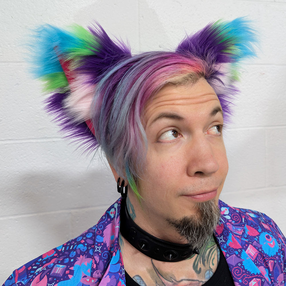 Pawstar Color-Swap Fox Ear+ Headband - fox ear headband for costumes, cosplay, fursuit, fashion, therian model 4