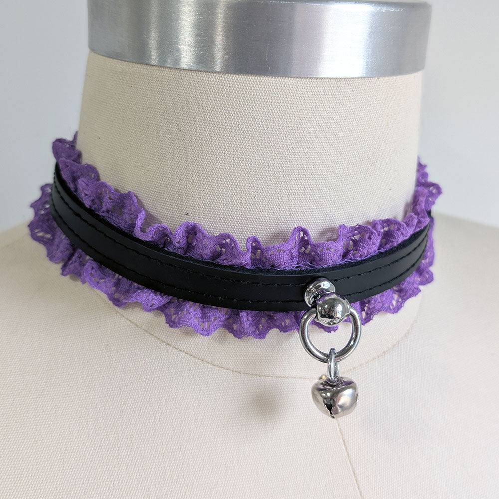 Mini Kitty Bell Lace Collar