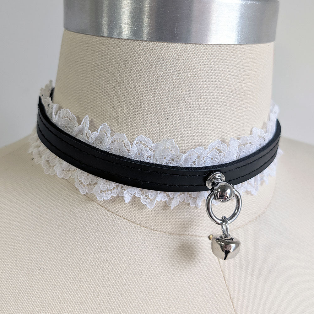 Mini Kitty Bell Lace Collar