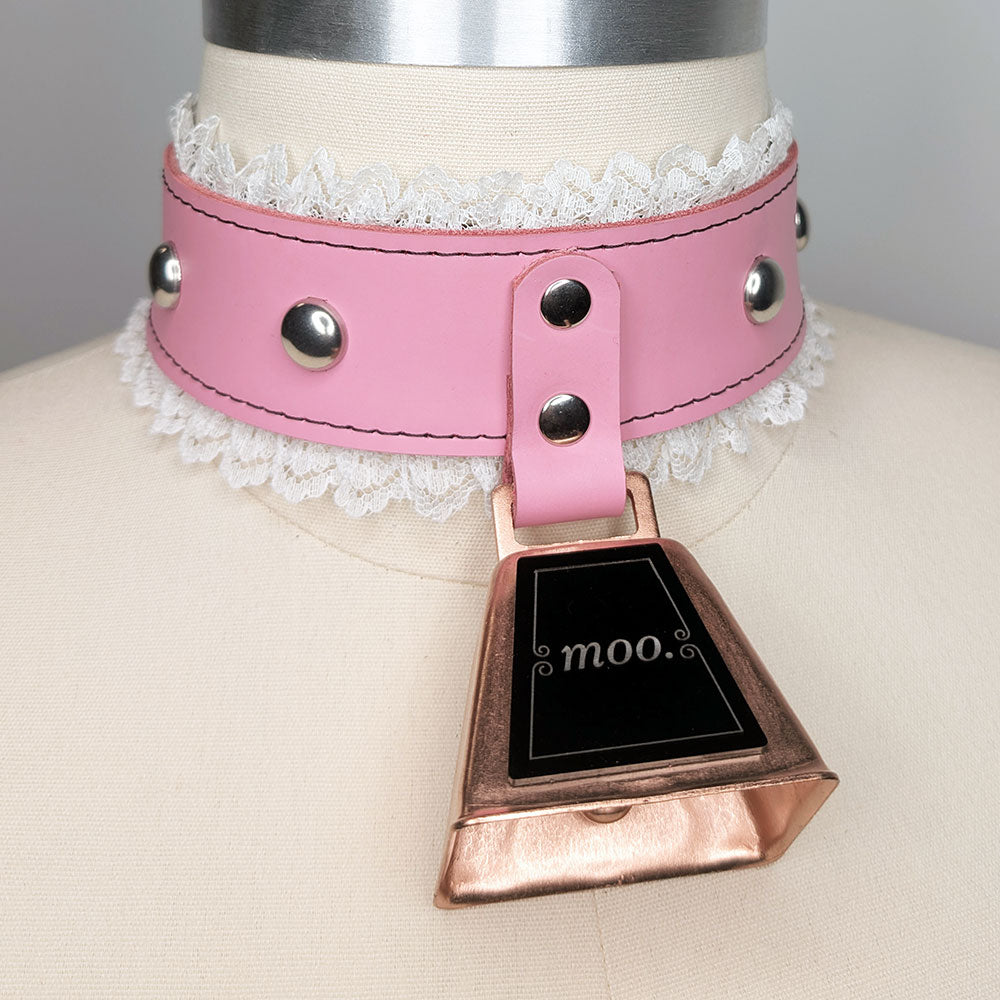 MILK&PEPPER ピンク Guepard Collar 30x1,5cm MEGA MOO Cow Bell Collar – Pawstar