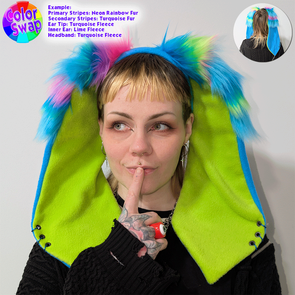 ☆ Color-Swap Floppy Bunny+ Ear Headband
