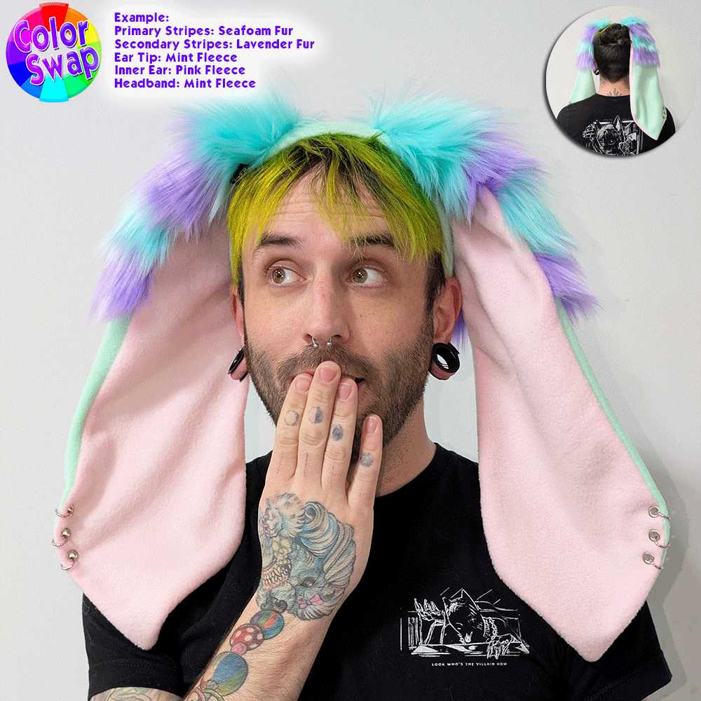 ☆ Color-Swap Floppy Bunny+ Ear Headband