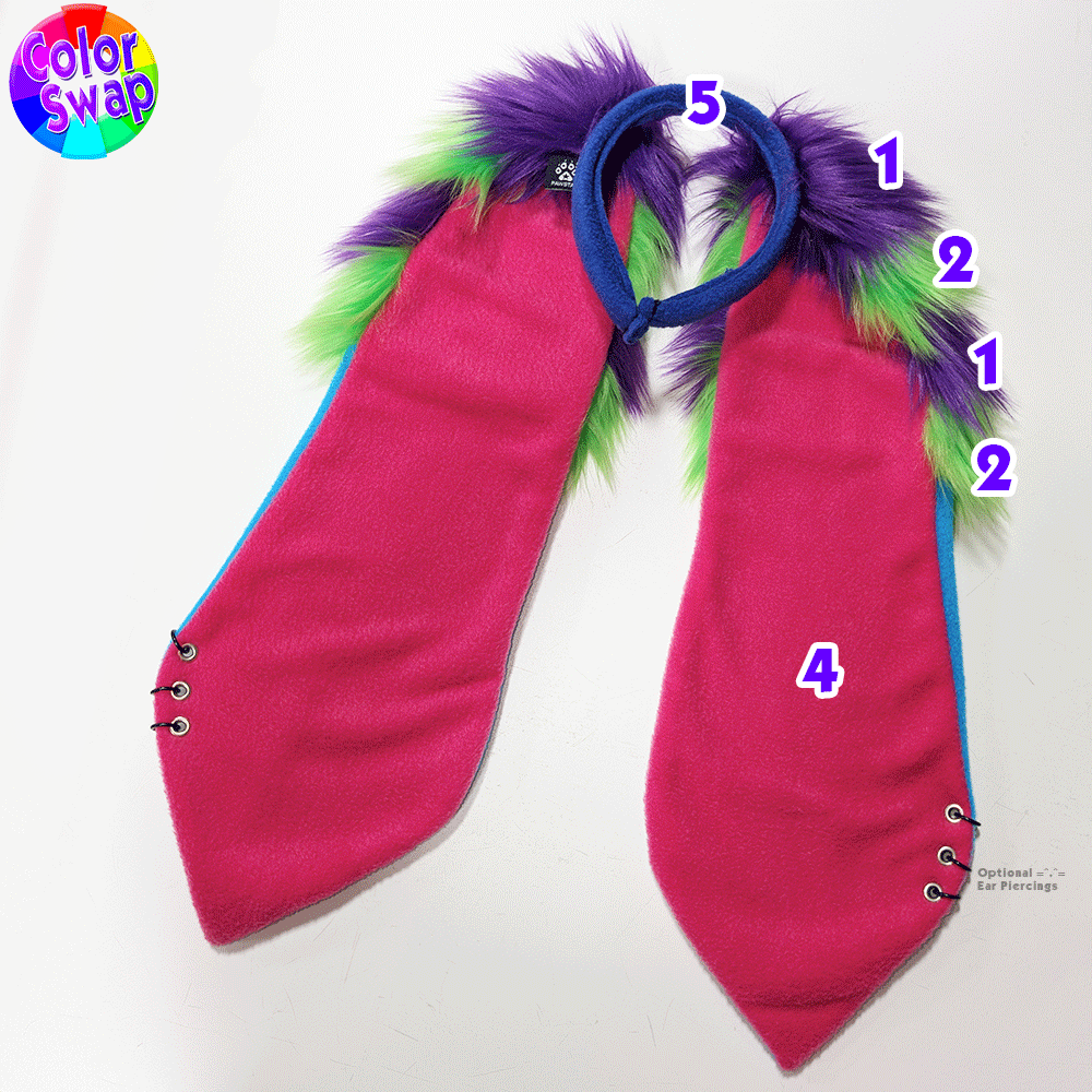 ☆ Color-Swap Floppy Bunny+ Ear Headband
