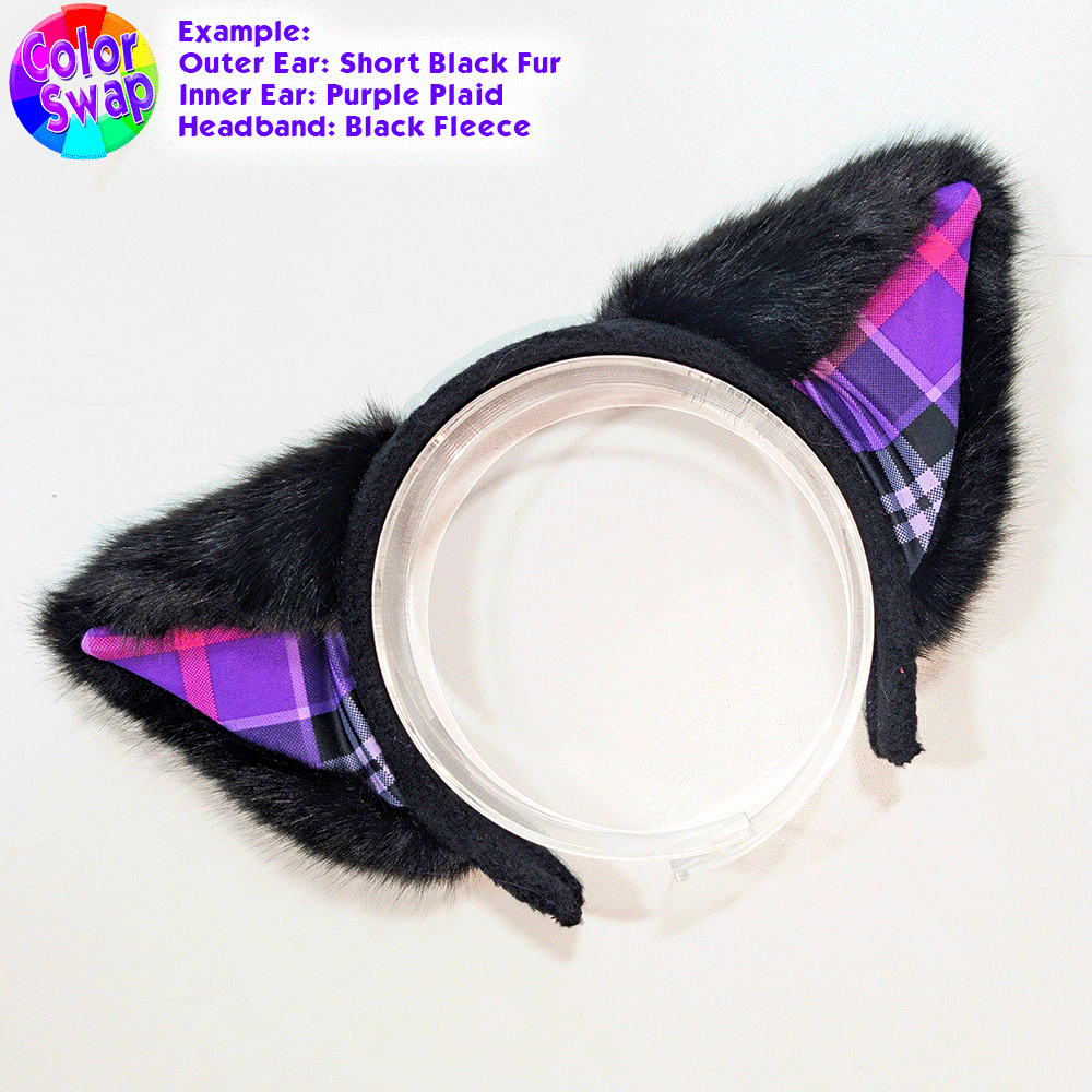 ☆ Color-Swap Fluffy Mew Ear Headband