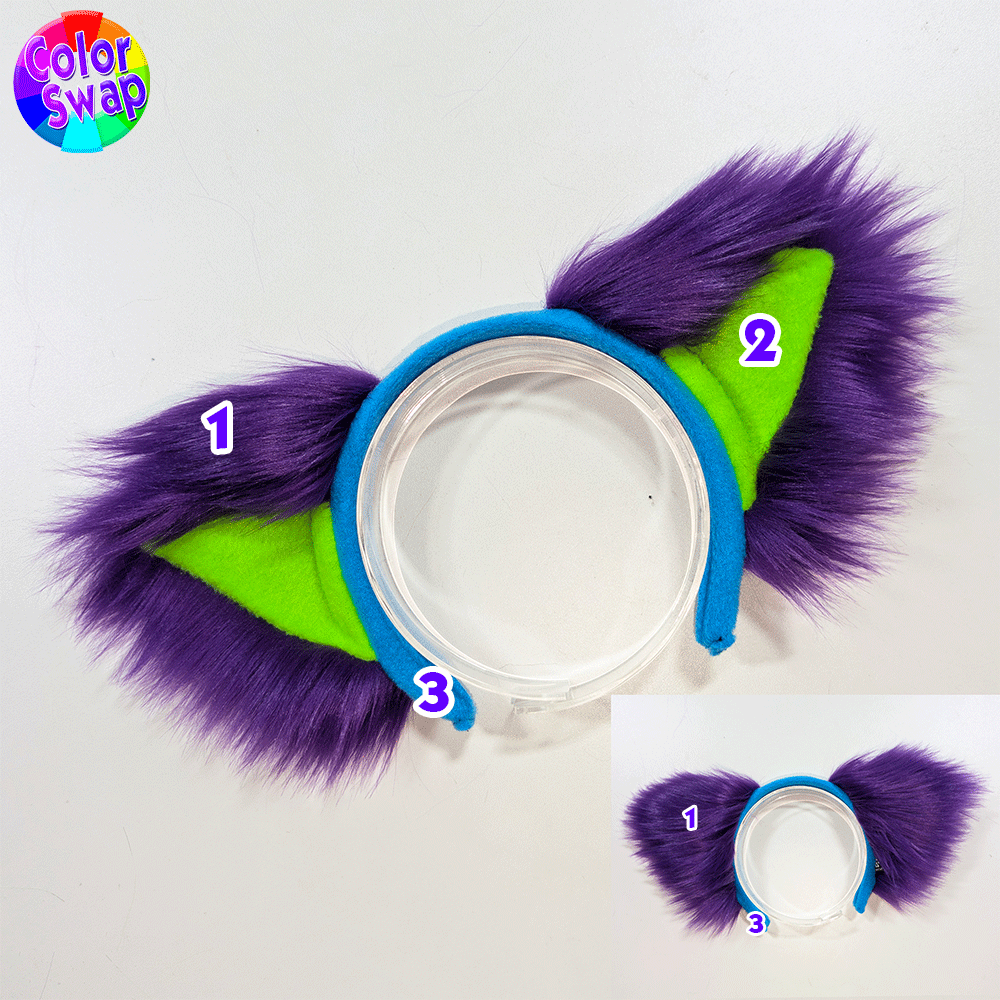 ☆ Color-Swap Fluffy Mew Ear Headband