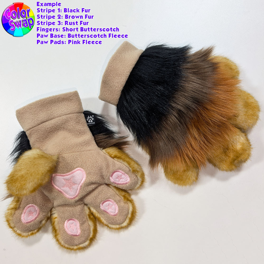 ☆ Color-Swap 3 Stripe PawMitts