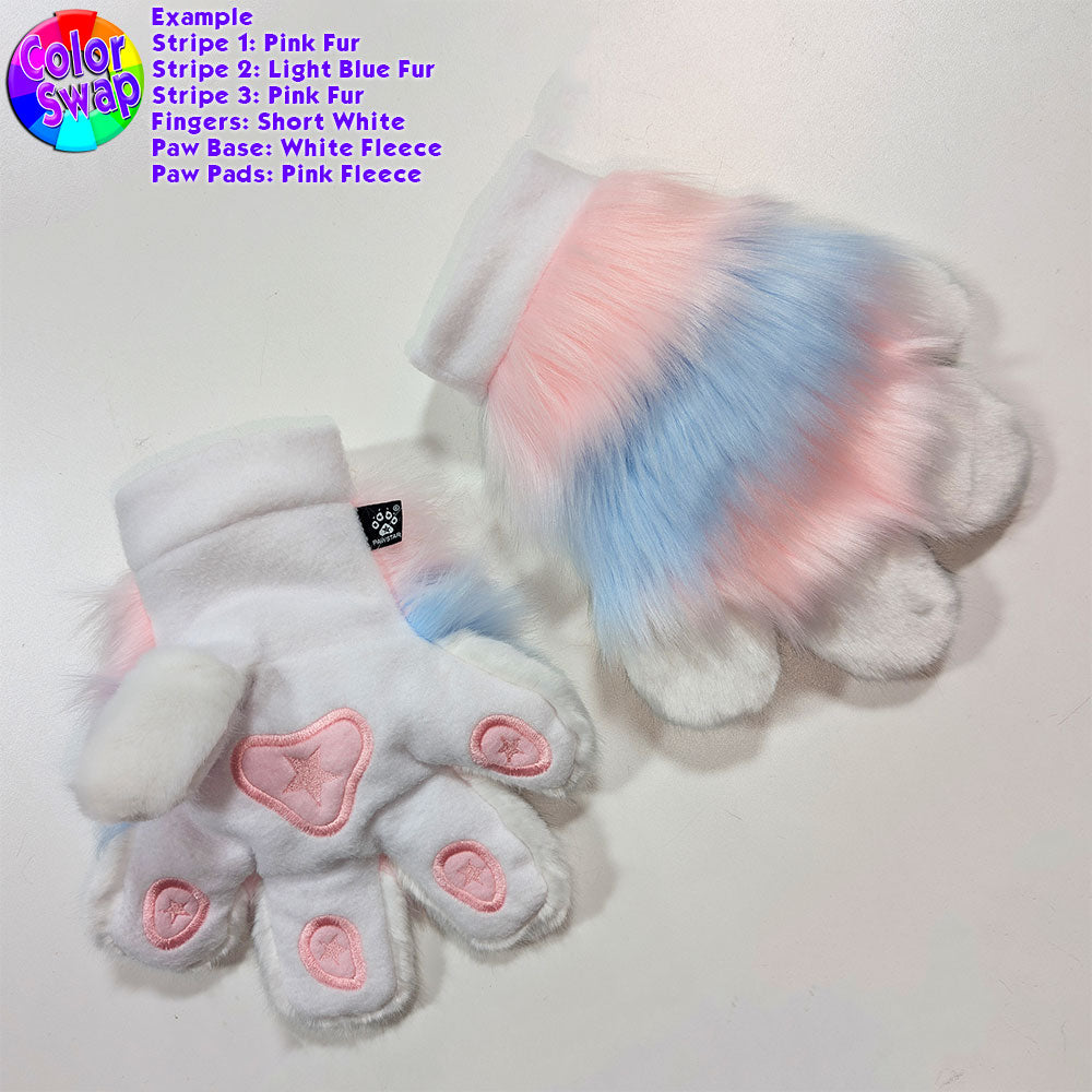 ☆ Color-Swap 3 Stripe PawMitts