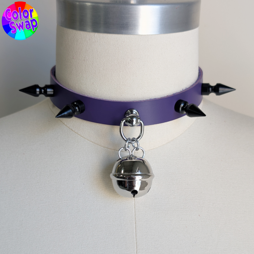 ☆ Color-Swap Kitty Bell & Spike Collar