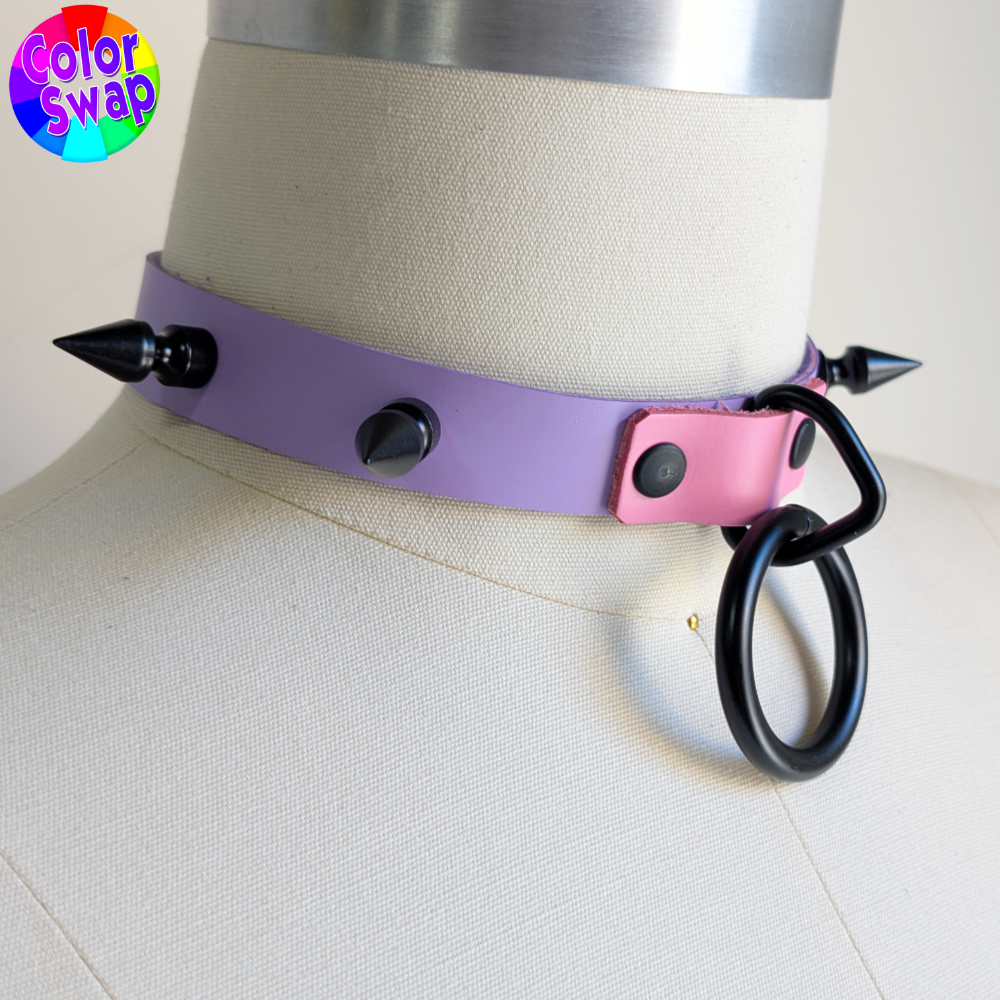 ☆ Color-Swap Ring & Spike Collar