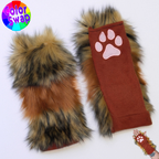 ☆ Color-Swap Stripey Paw Warmers