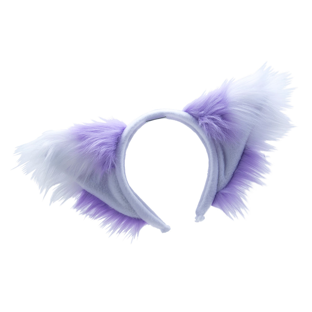 lavender pastel lilac Fox Ears - Pawstar Fox Yip Ear Headband - fox ears headband for costumes, cosplay, fursuit, fashion, therian