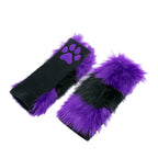 Stripey Paw Warmers - Pawstar Pawstar PawWarmers cosplay, costume, furry, hand paws, paw, pawwarmer, ship-15, ship-30day