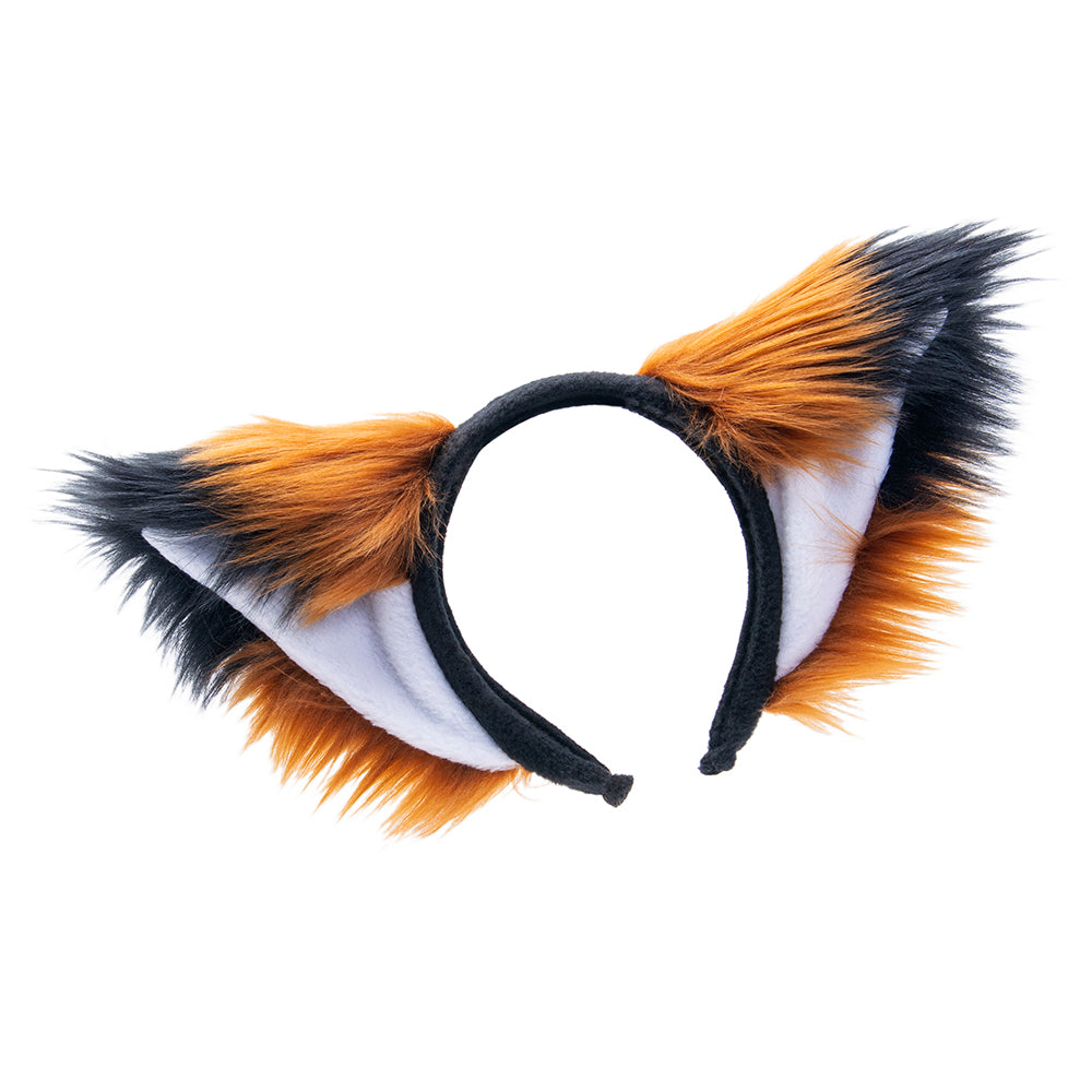 rust brown Fox Ears - Pawstar Fox Yip Ear Headband - fox ears headband for costumes, cosplay, fursuit, fashion, therian