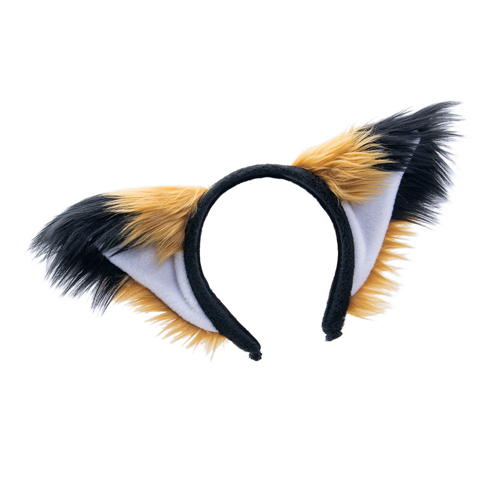 butterscotch tan brown Fox Ears - Pawstar Fox Yip Ear Headband - fox ears headband for costumes, cosplay, fursuit, fashion, therian