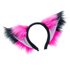 hot pink Fox Ears - Pawstar Fox Yip Ear Headband - fox ears headband for costumes, cosplay, fursuit, fashion, therian
