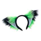 lime green Fox Ears - Pawstar Fox Yip Ear Headband - fox ears headband for costumes, cosplay, fursuit, fashion, therian. Made in the USA since 2003.