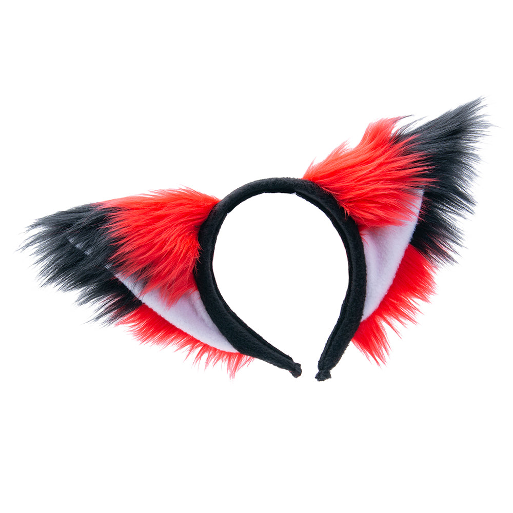 Red Fox Ears - Pawstar Fox Yip Ear Headband - fox ears headband for costumes, cosplay, fursuit, fashion, therian
