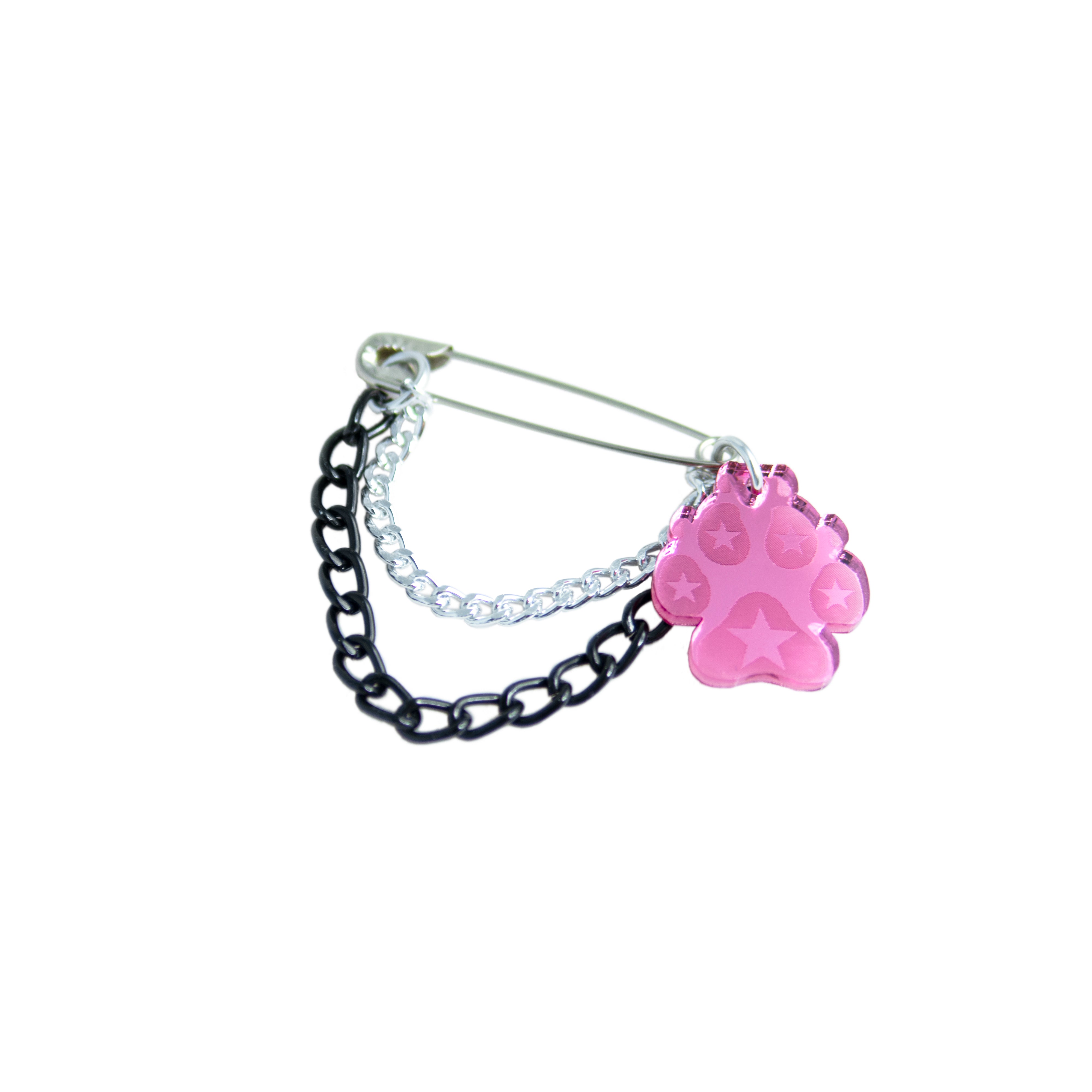 Paw Chain & Charm Pin - Pawstar Pawstar Hat Accessory cosplay, costume, furry, ship-15, swag
