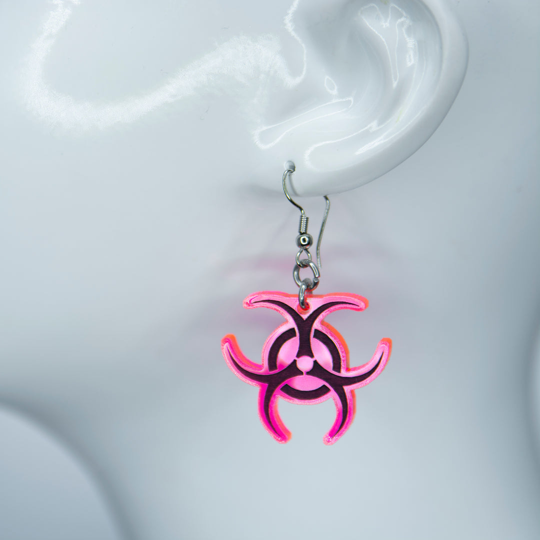 Biohazard Earring & Necklace Set