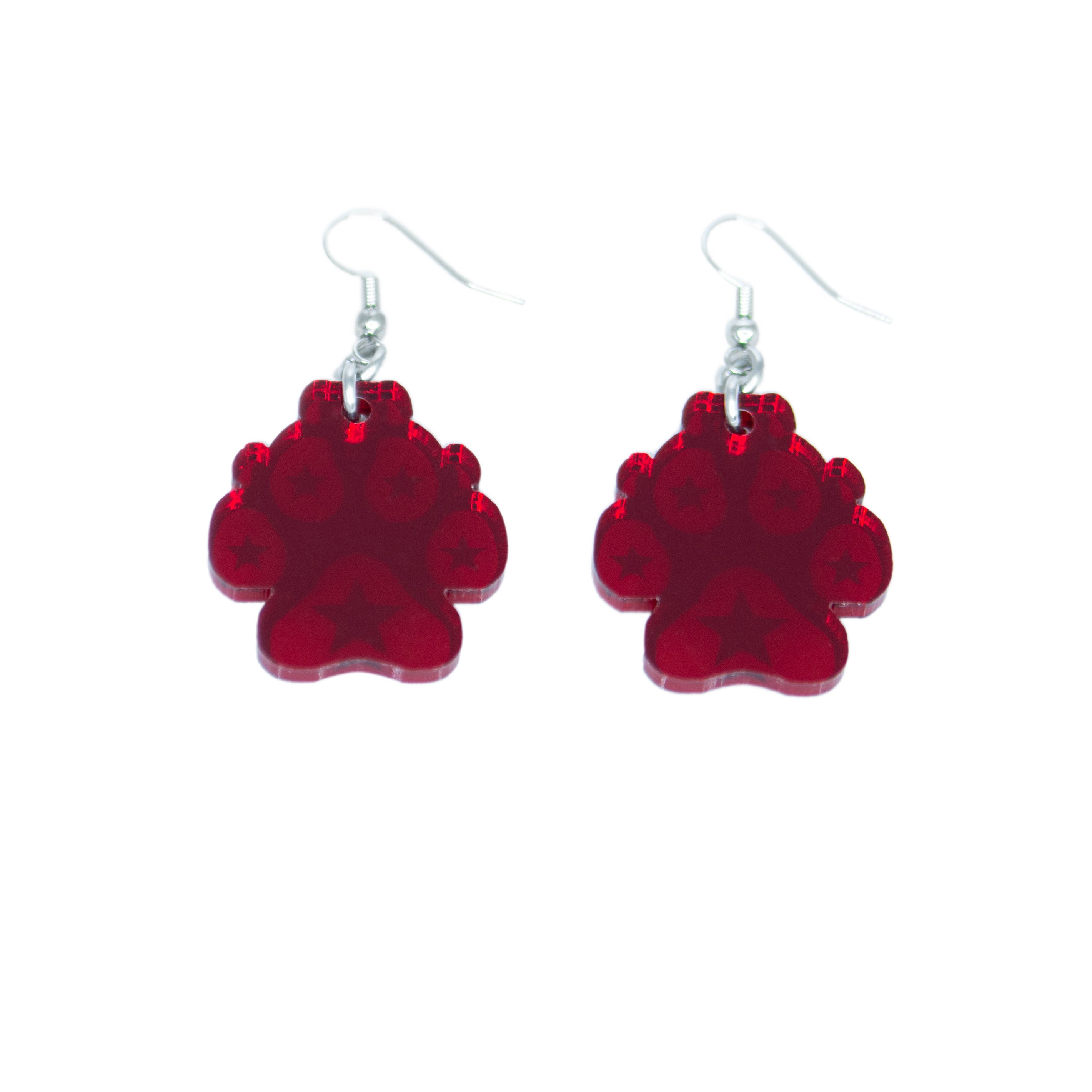 Pawstar Logo Acrylic Earrings - Pawstar Pawstar Earrings cosplay, costume, Cutebits, furry, ship-15, ship-15day, swag