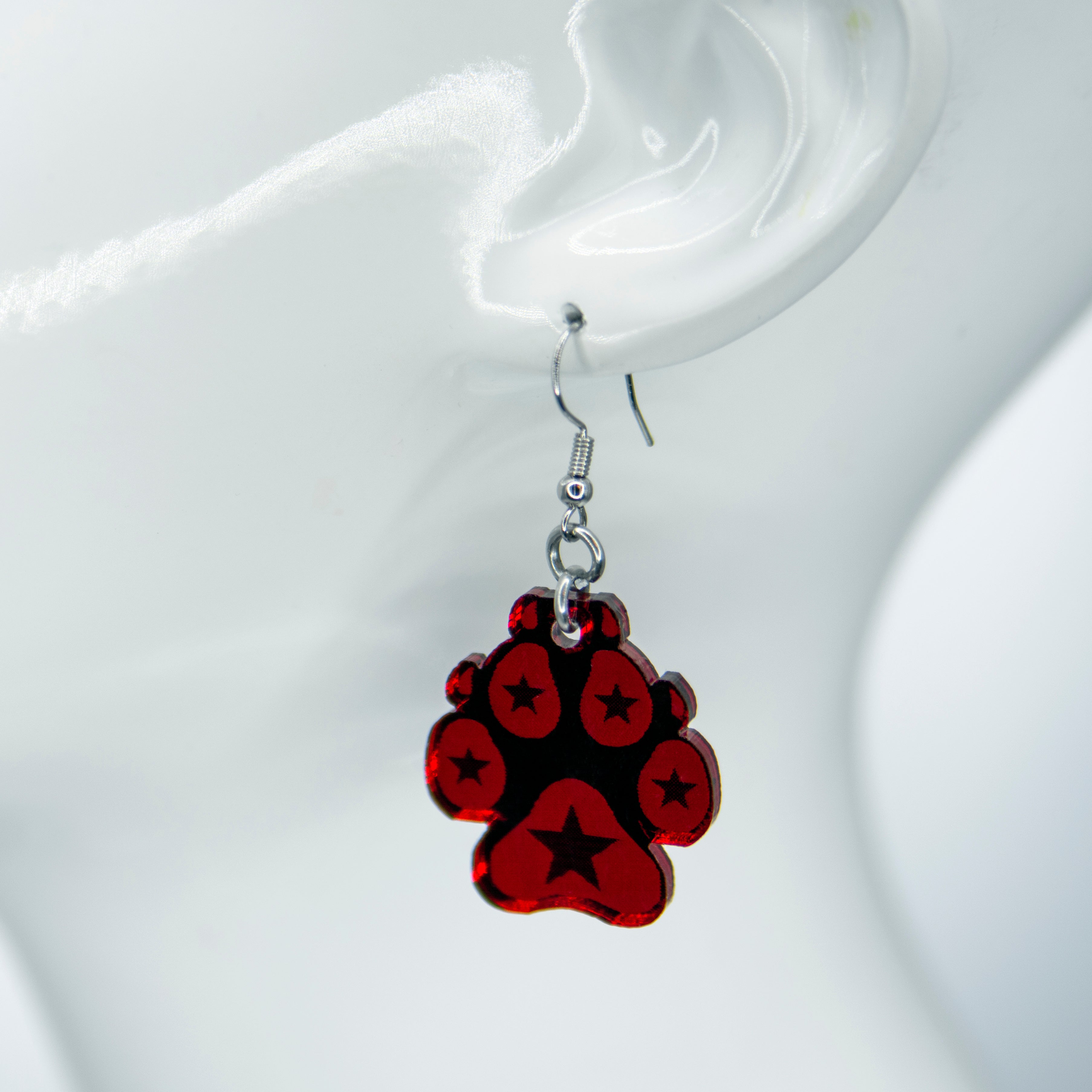 Pawstar Logo Acrylic Earrings - Pawstar Pawstar Earrings cosplay, costume, Cutebits, furry, ship-15, ship-15day, swag